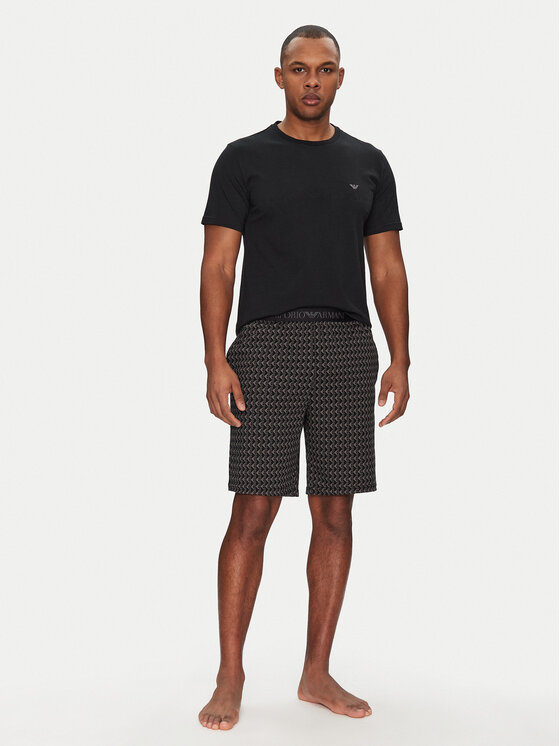 Męska Piżama Emporio Armani Underwear, Rozmiar S, Czarna, EM000399 AF10801 MC049