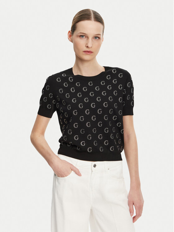 Guess Guess Svetr W5GR05 Z3D60 Černá Regular Fit