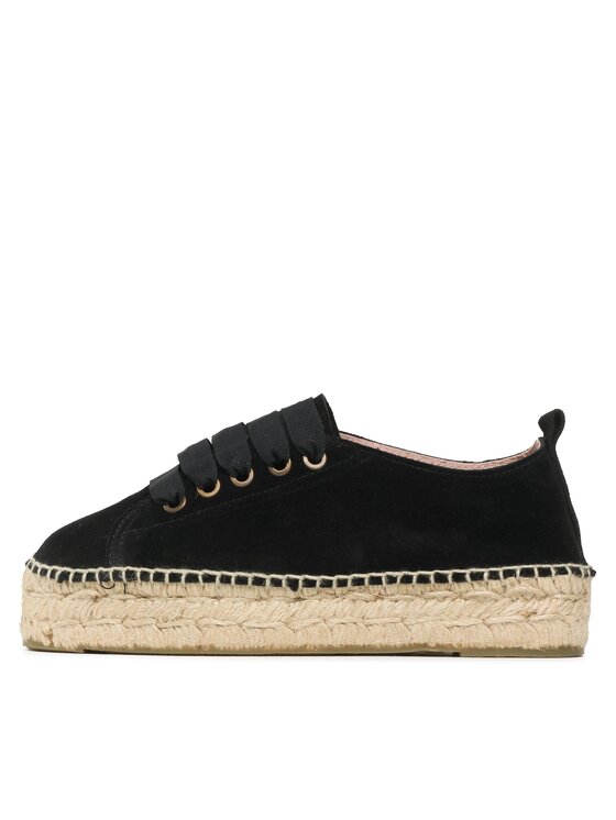 Manebi Manebi Espadrile Lace-Up Espadrilles K 1.0 E0 Negru