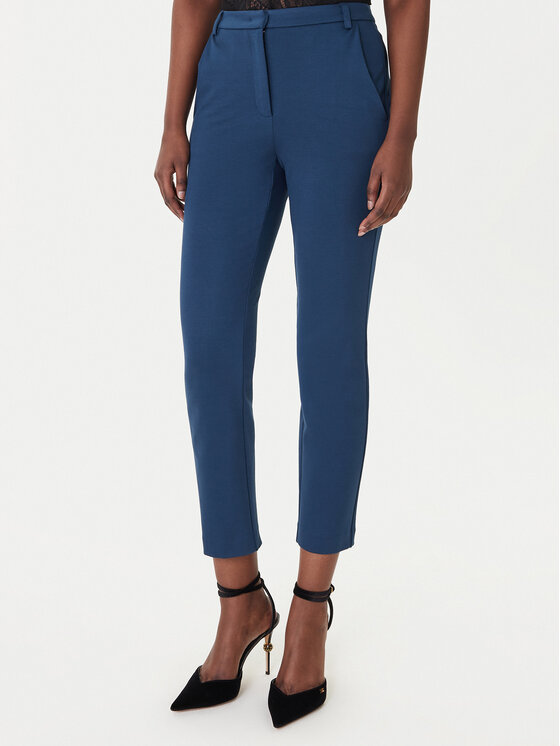 Patrizia Pepe Patrizia Pepe Hlače iz tkanine 8P082/ A715 Modra Slim Fit