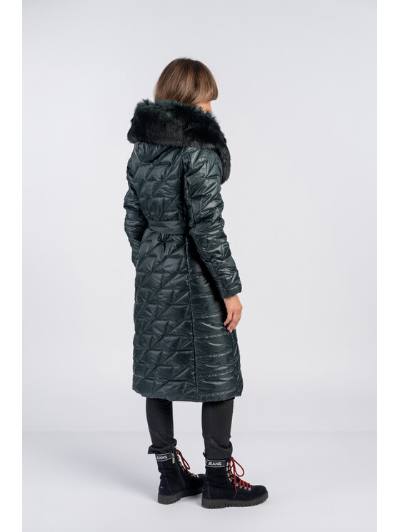 Salme Salme Płaszcz wełniany Ela Zielony Regular Fit
