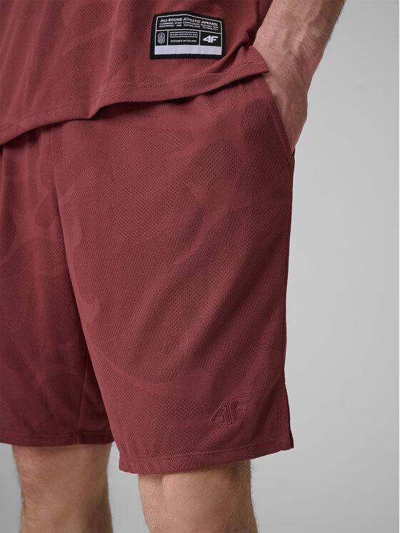 4F 4F Szorty sportowe BASKETBALL Bordowy Loose Fit