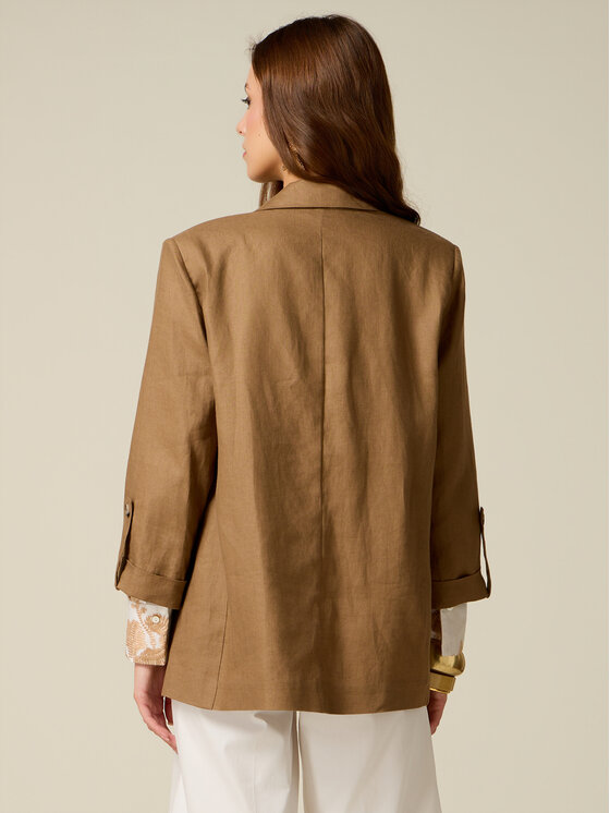 Oltre Oltre Giacca da abito R008R002482N0F2 Crema Baggy Fit