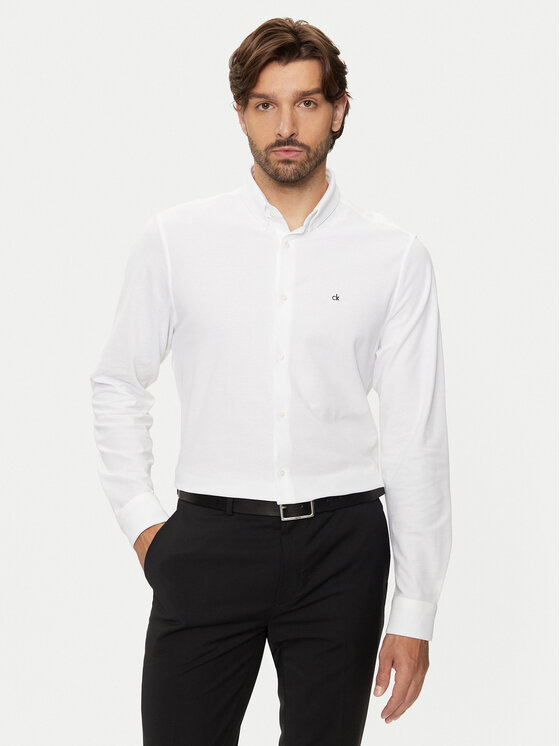 Calvin Klein Calvin Klein Πουκάμισο K10K113311 Λευκό Regular Fit