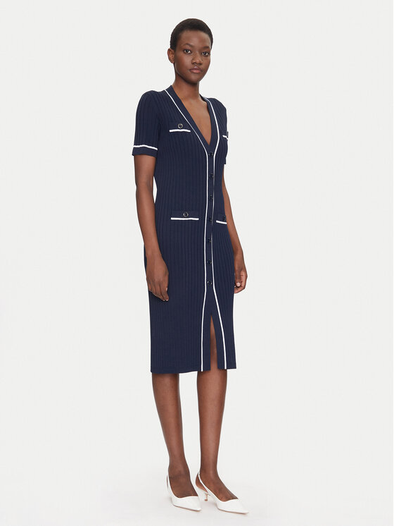 Luisa Spagnoli Luisa Spagnoli Rochie tricotată Candelotto 100004 Bleumarin Slim Fit