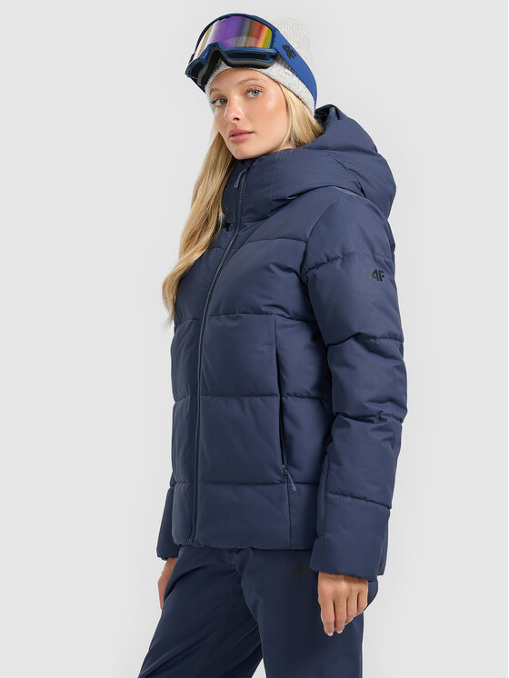 4F 4F Kurtka narciarska APRES SKI Granatowy Regular Fit