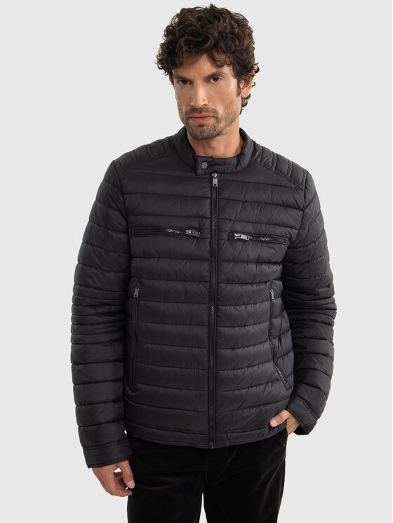 BIG STAR BIG STAR Kurtka zimowa DARRION Czarny Basic Fit