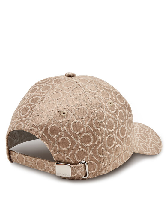 Calvin Klein Calvin Klein Cepure ar nagu Monogram Jacquard K60K612032 Bēšs