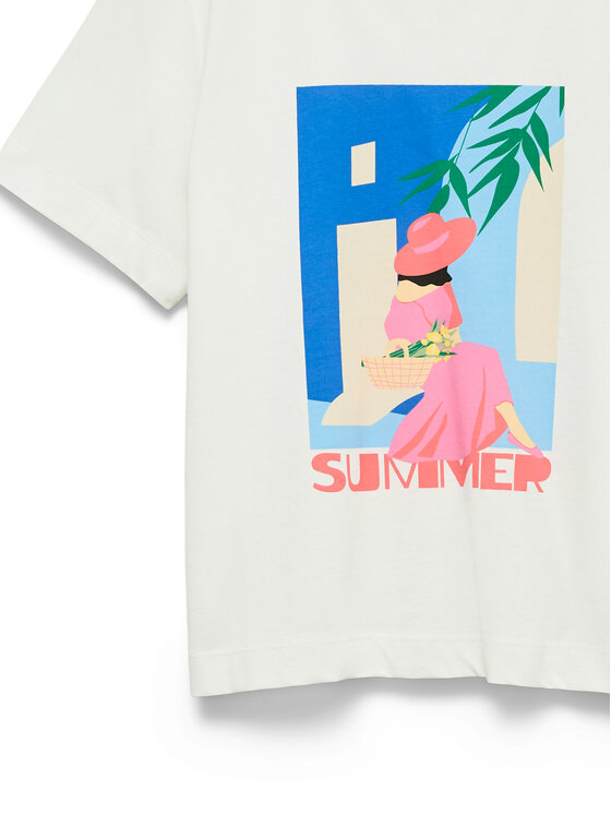 Vero Moda Vero Moda T-shirt Salli Mette 10344804 Bijela Regular Fit