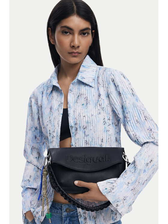 Desigual Desigual Τσάντα Half Logo Trokel 25WAXPAL Μαύρο