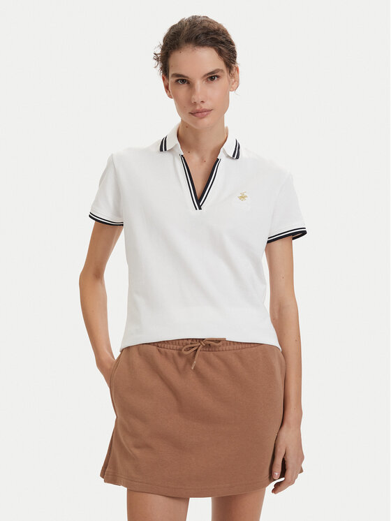 Beverly Hills Polo Club Beverly Hills Polo Club Polo P-SS26W-P0300 Bijela Regular Fit