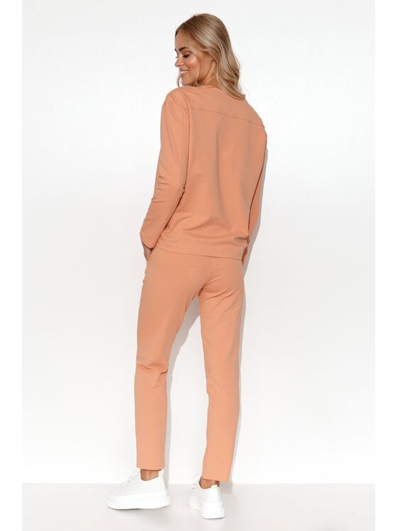 Makadamia Makadamia Dres M782 Pomarańczowy Comfortable Fit