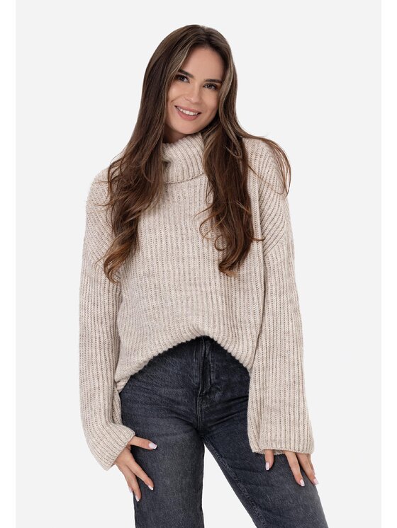 LAURELLA LAURELLA Sveter Laurella 6TU004101 Écru Regular Fit