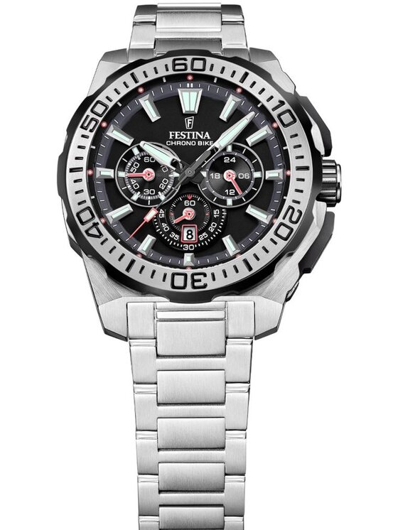Festina Festina Zegarek F20724-7 Srebrny