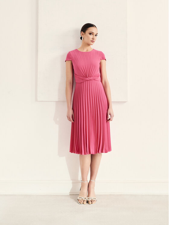 KMX KMX Sukienka koktajlowa 922600010 Fioletowy Flare Fit