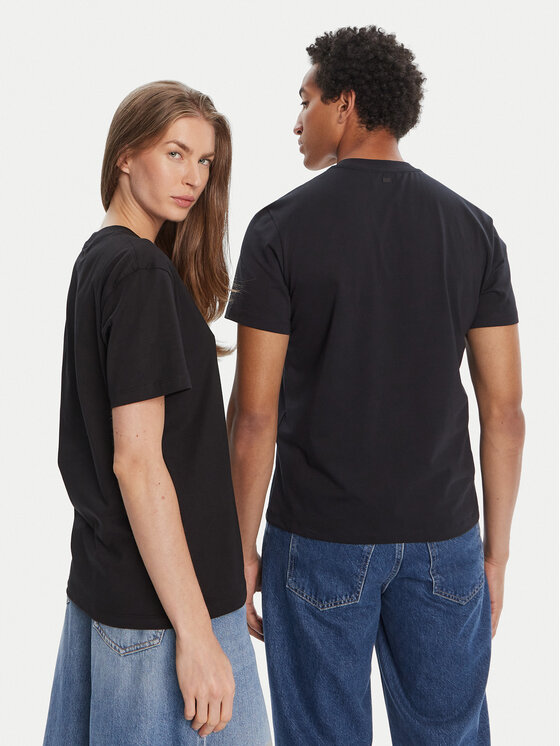 AMI Paris AMI Paris Póló BFUTS035.724 Fekete Regular Fit