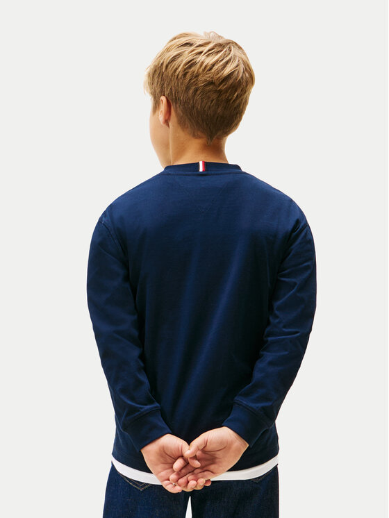 Tommy Hilfiger Tommy Hilfiger S dlouhým rukávem Monotype Print KB0KB10052 Tmavomodrá Regular Fit