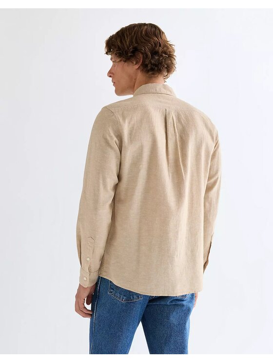 Wrangler Wrangler Koszula 1 PKT SHIRT Beżowy Regular Fit