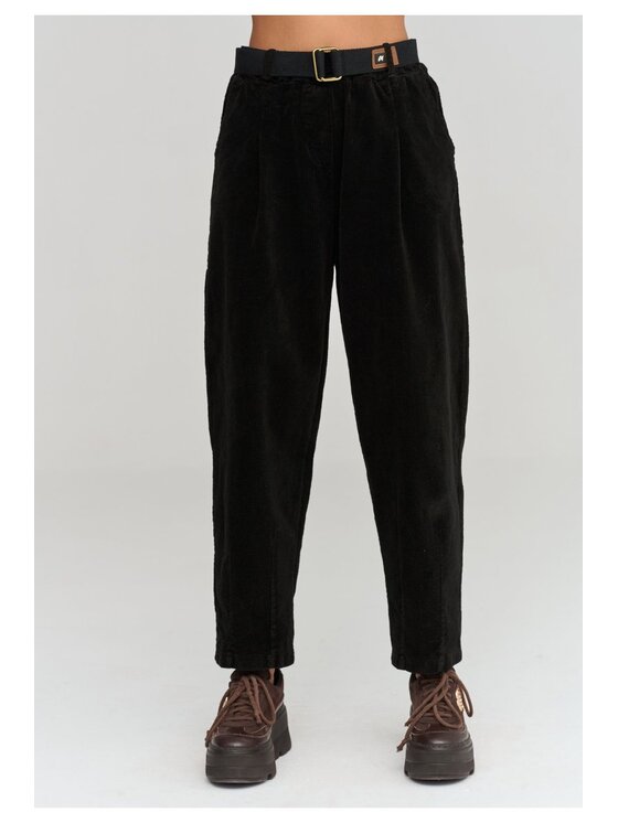 Makadamia Makadamia Jeansy C97 Czarny Loose Fit
