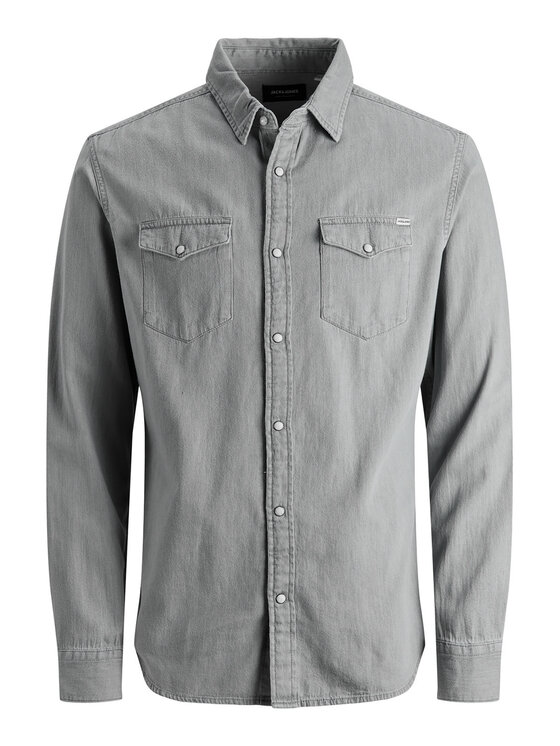 Jack & Jones Jack & Jones Koszula Sheridan 12138115 Szary Slim Fit