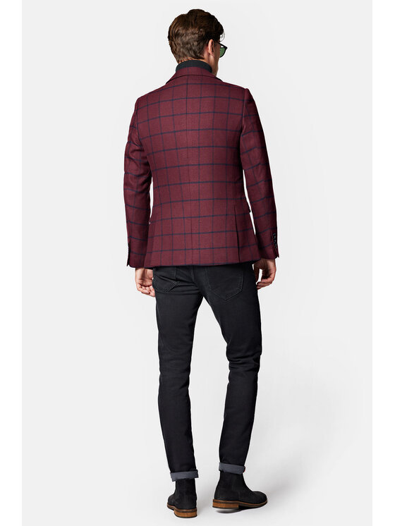 Lancerto Lancerto Marynarka Limerick MA131223000001 Bordowy Slim Fit
