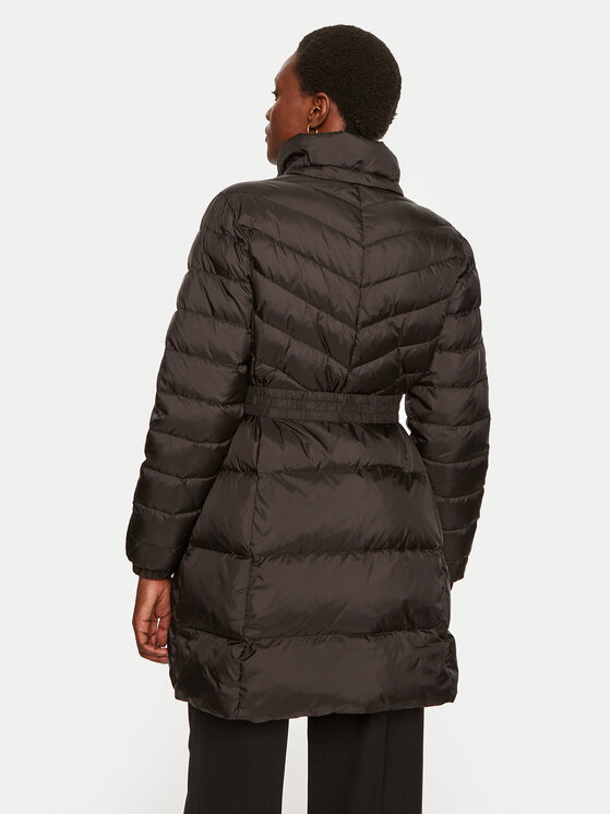 TWINSET TWINSET Pehelykabát 242TP2182 Fekete Slim Fit