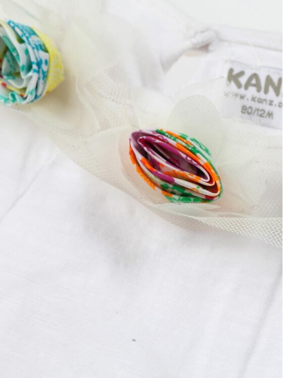 Kanz Kanz Bluzka 1434051-1000 Biały Basic Fit