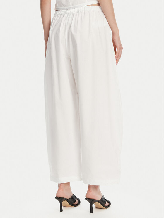 PINKO PINKO Hlače iz tkanine 105210 A2LD Bela Relaxed Fit