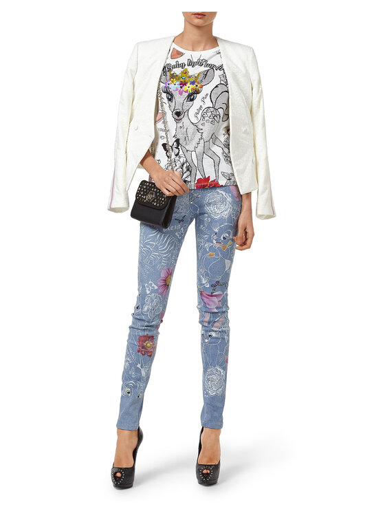 PHILIPP PLEIN PHILIPP PLEIN Vatovaná bunda 14543 Bílá Regular Fit