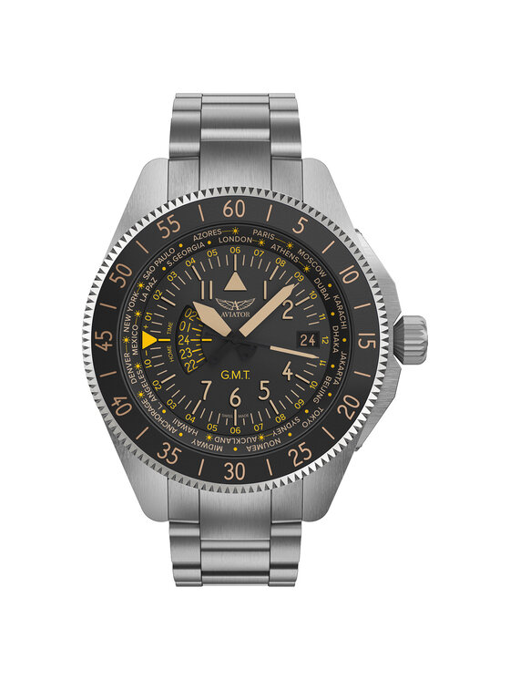 Aviator Aviator Zegarek V.1.37.0.303.5 Srebrny