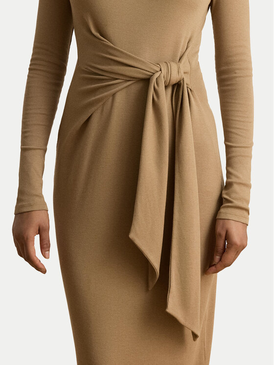 LAUREN RALPH LAUREN LAUREN RALPH LAUREN Úpletové šaty 200980028500 Tmavě béžová Slim Fit