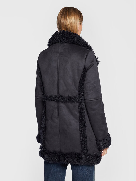 Zadig & Voltaire Zadig & Voltaire Kożuch Festif WWCO00188 Czarny Regular Fit