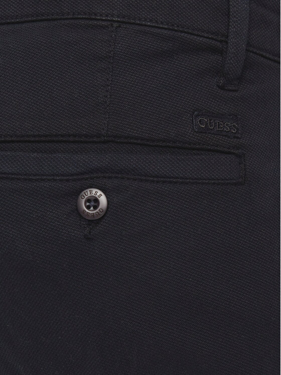 Guess Guess Auduma bikses M4BB16 WGHG1 Zils Regular Fit