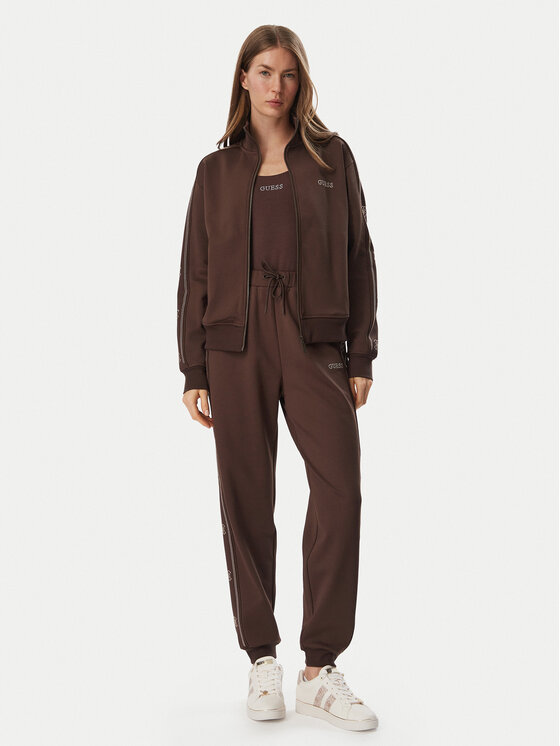 Guess Guess Mikina V5BQ15 KCX22 Hnedá Regular Fit