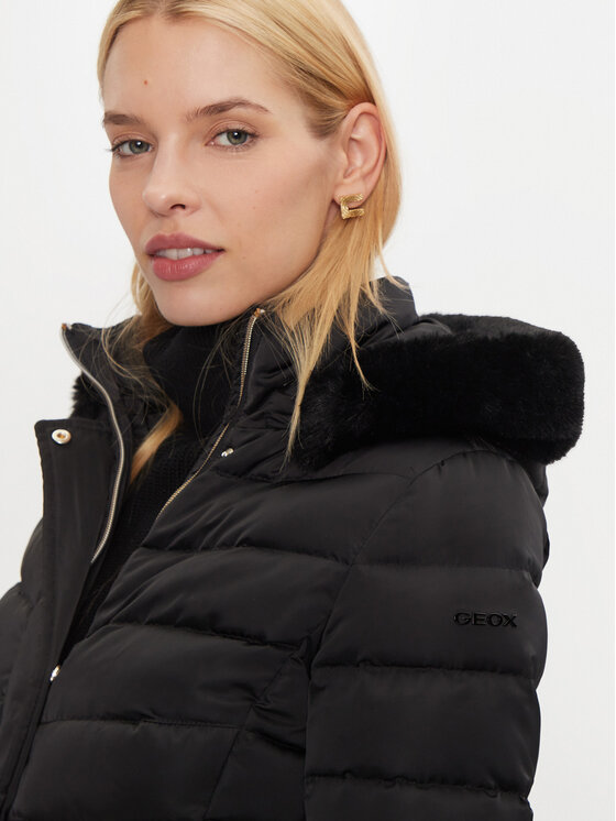 Geox Geox Μπουφάν πουπουλένιο Bettanie W4626H T3122 F9000 Μαύρο Regular Fit