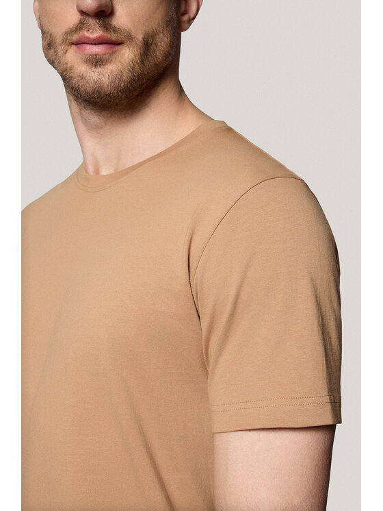 Próchnik Próchnik T-Shirt PM6 TS073125000006 Beżowy Regular Fit