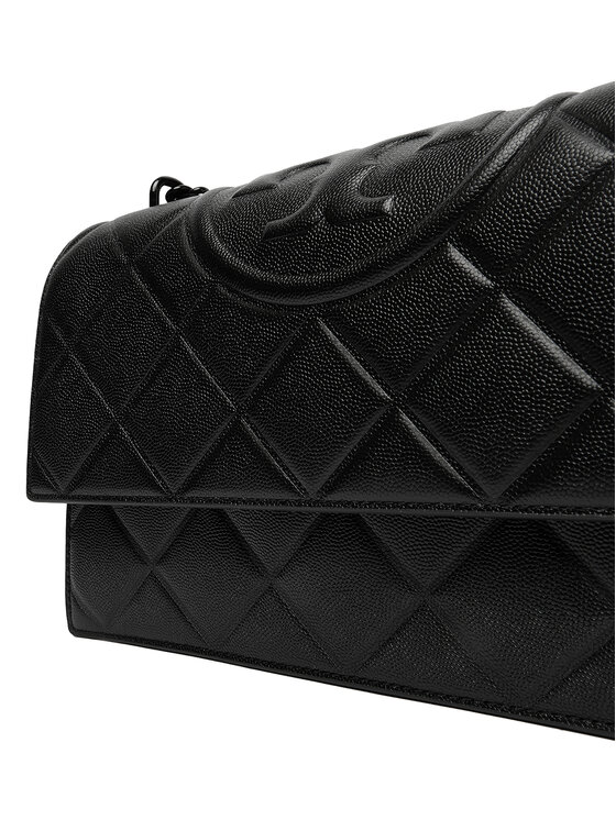 Tory Burch Tory Burch Kabelka Fleming Soft Grain Convertible Shoulder Bag 169791 Černá