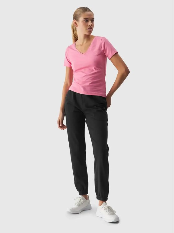 4F 4F T-Shirt 4FWAW24TTSHF164-54S Różowy Slim Fit