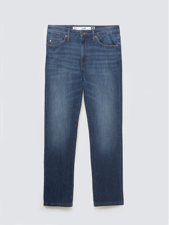BIG STAR BIG STAR Jeansy TERRY HIGH WAIST Granatowy Slim Fit