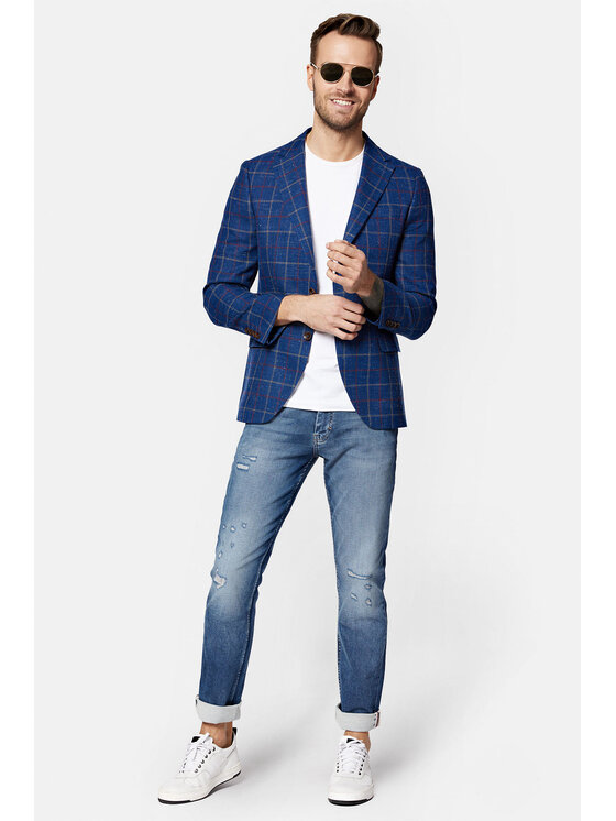 Lancerto Lancerto Marynarka Soria MA099123000007 Granatowy Slim Fit