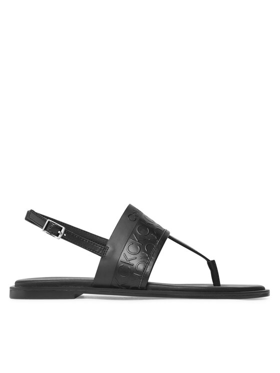 Calvin Klein Sandale Almond Tp Sandal-Hf Mono HW0HW01536 Negru