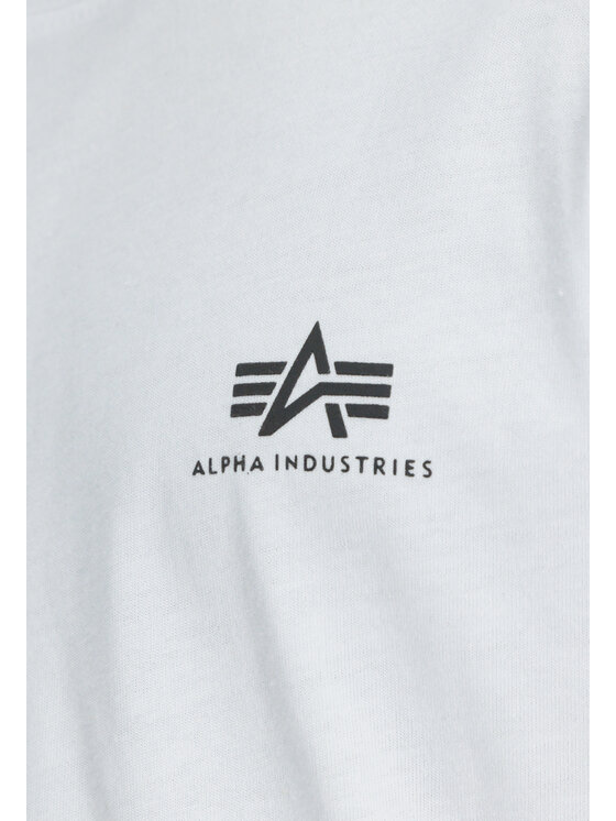 Alpha Industries Alpha Industries T-Shirt AI.116571-09-3XL Biały Regular Fit