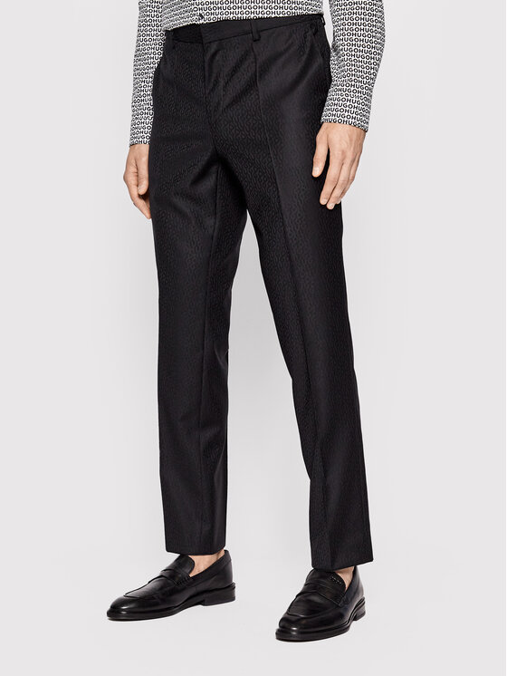 Hugo Панталон от костюм Getlin212 50472765 Черен Regular Fit