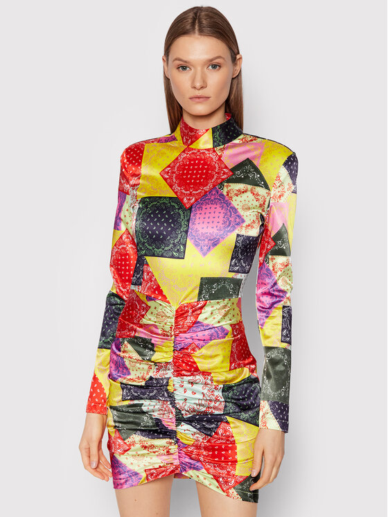 ROTATE Vsakodnevna obleka Miki RT946 Pisana Slim Fit