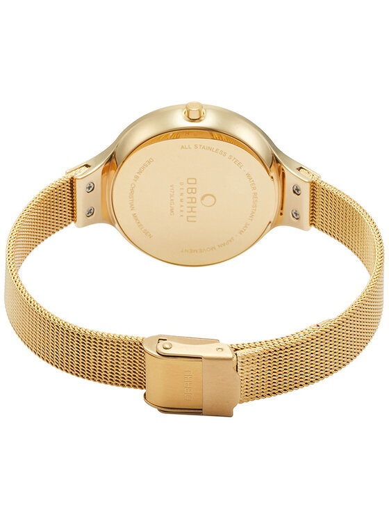 Obaku Obaku Zegarek V173LXGJMG Złoty