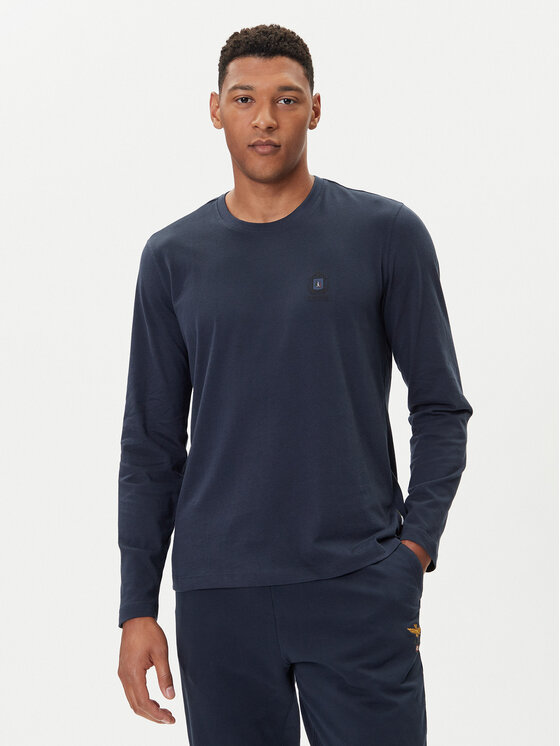 Aeronautica Militare Aeronautica Militare S dlouhým rukávem 252TS2468UJ00703 Tmavomodrá Regular Fit