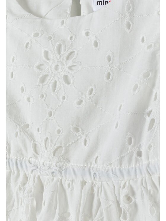 MINOTI MINOTI Sukienka letnia 18DRESS 62 Biały Regular Fit