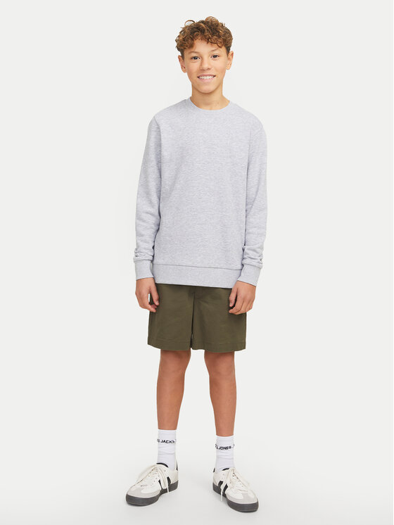 Jack & Jones Junior Jack & Jones Junior Bavlnené šortky Jaiden 12275013 Zelená Loose Fit