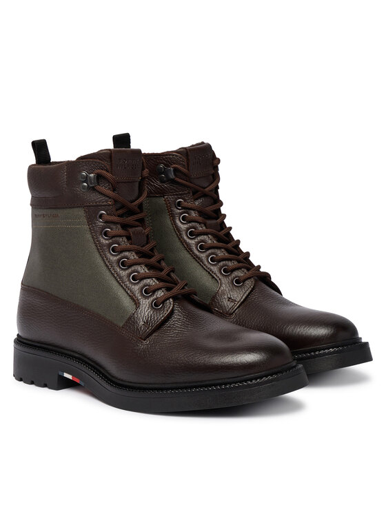 Tommy Hilfiger Tommy Hilfiger Зимни обувки Corporate Casual Mix W Wpm Boot FM0FM05988 Тъмнокафяв