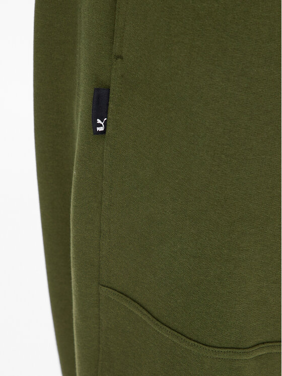 Puma Puma Spodnji del trenirke Downtown 621287 Zelena Regular Fit